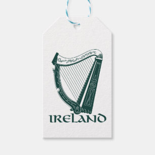 Étiquettes-cadeau Irlande Harp Design, Irish Harp