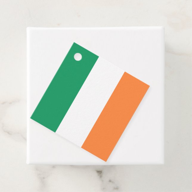 Étiquettes Cadeau Irlande National Flag, standard irlandais, bannièr (En situation)