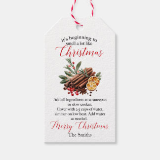 Étiquettes-cadeau It's Beginning to Smell Like Christmas Potpourri 