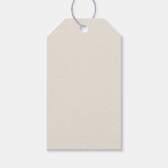 Étiquettes-cadeau Ivoire beige crème solide (Devant)