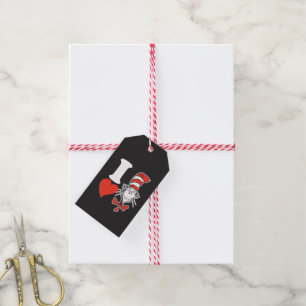 Étiquettes-cadeau J'adore le Chat dans le Chapeau