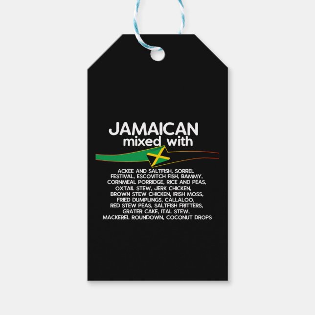 Étiquettes-cadeau Jamaïcain Mélangé Avec La Jamaïque Fière (Devant)