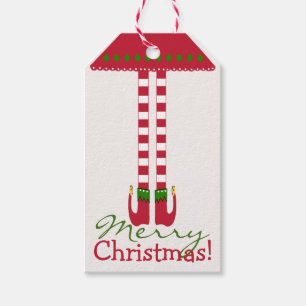 Étiquettes-cadeau Jambes d'Elf de Joyeux Noël