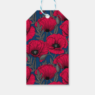 Étiquettes-cadeau Jardin à pavot nocturne