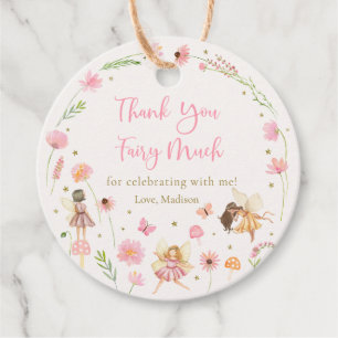 Étiquettes Cadeau Jardin de fées magique Floral Anniversaire