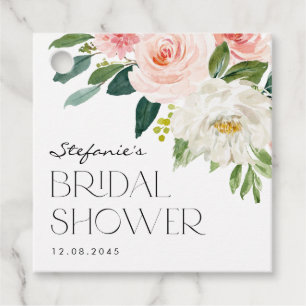Étiquettes Cadeau Jardin de fleurs à l'aquarelle Mariage printanier