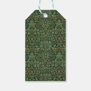 Étiquettes-cadeau Jardin de fleurs de William Morris - Verts