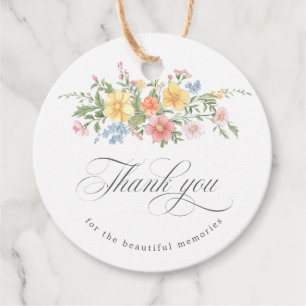 Étiquettes Cadeau Jardin de printemps orné de pastels doux pour une