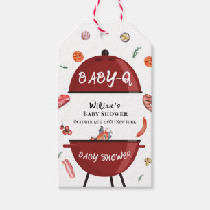 Étiquettes-cadeau Jardin extérieur moderne Baby shower barbecue