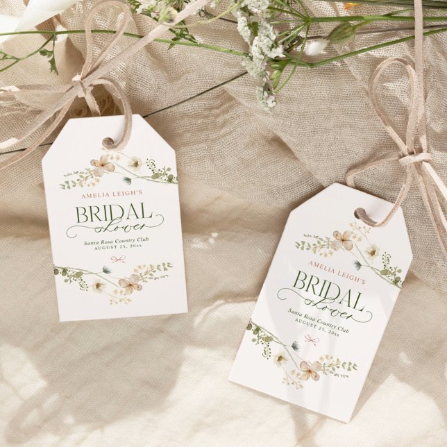 Étiquettes-cadeau Jardin Féerique Fantaisiste et Nœuds pour une Fête (Créateur téléchargé)