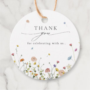 Étiquettes Cadeau Jardin Fleur sauvage de printemps Floral minimalis