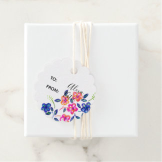 Étiquettes Cadeau Jardin fleuri