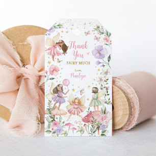 Étiquettes-cadeau Jardin Floral Fée Rose violet Fée Faveurs Annivers