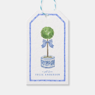 Étiquettes-cadeau Jardin opiaire en bambou Chinoiserie