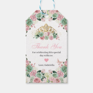 Étiquettes-cadeau Jardin rose enchanté Quinceanera Merci