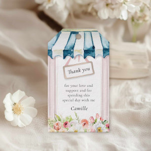 Étiquettes-cadeau Jardin rose Floral Fête des mariées Merci Favorise