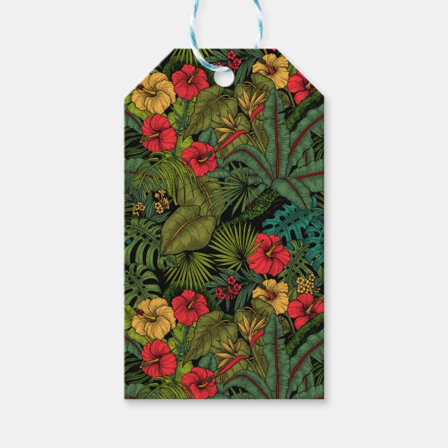 Étiquettes-cadeau Jardin tropical (Devant)