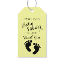 JAUNE Personnalisée Pieds bébé GARÇON FILLE Douche