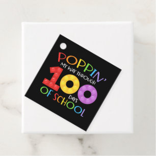 Étiquettes Cadeau Je passe 100 jours à l'école