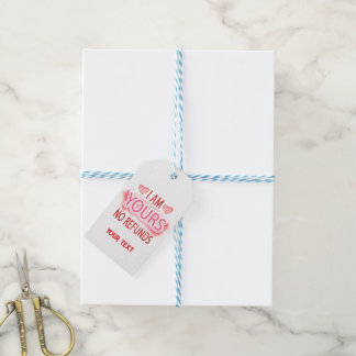 Étiquettes-cadeau Je suis à vous sans remboursement personnalisé