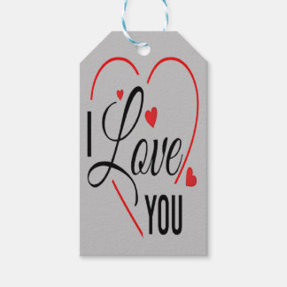 Étiquettes-cadeau je t'aime, cadeau