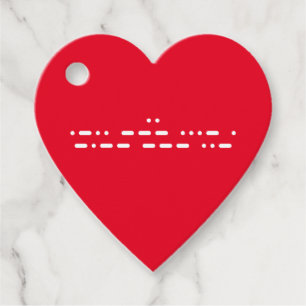Étiquettes Cadeau "Je t'aime" dans Morse Code