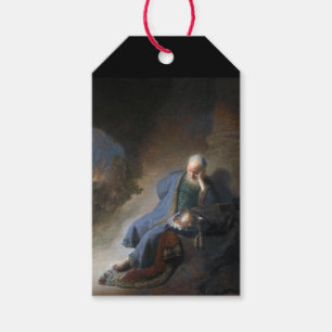 Étiquettes-cadeau Jeremiah Lamenting sur la chute de Jérusalem, Remb