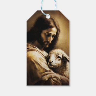 Étiquettes-cadeau Jésus comme agneau de Dieu