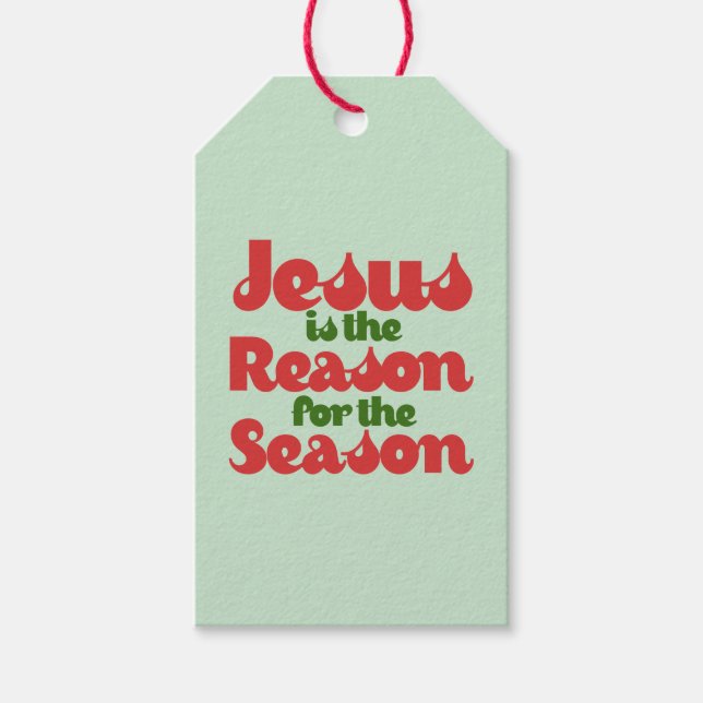 Étiquettes-cadeau Jésus est la raison de la saison (Devant)