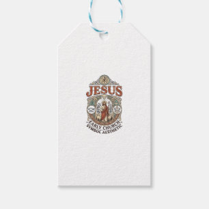 Étiquettes-cadeau Jésus Symbole de l'Église primitive Esthétique Jés