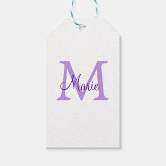 Étiquettes-cadeau jeté simple minimal ajouter nom monogramme rose ro