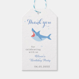 Étiquettes-cadeau Jeu d'été de requin Splash Anniversaire Bash Merci