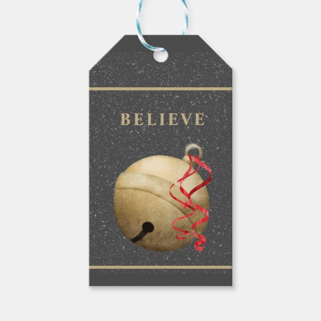 Étiquettes-cadeau JINGLE BELL, CROYEZ Noël (Devant)