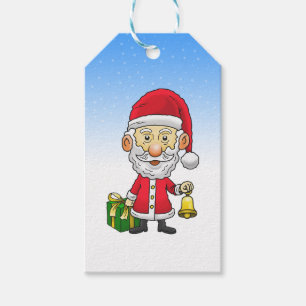 Étiquettes-cadeau Jingle Bells avec le Père Noël