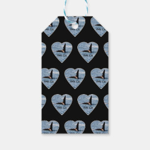 Étiquettes-cadeau John Coe Orca Côte Ouest Personnalisable Noir