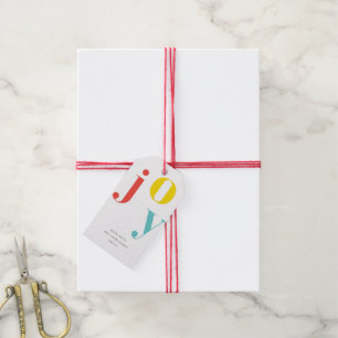 Étiquettes-cadeau Joie colorée moderne   Vacances