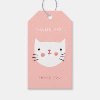 Joli chat blanc Anniversaire merci