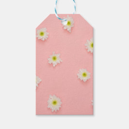 Étiquettes-cadeau Joli design rose et marguerite