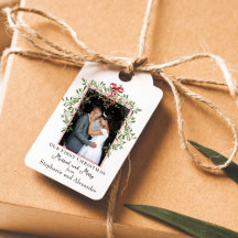 Joli gui, photo du premier Noël de mariage