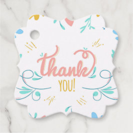 Étiquettes Cadeau Joli Merci Floral