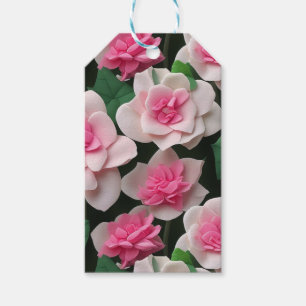 Étiquettes-cadeau Joli motif fleuri rose boho