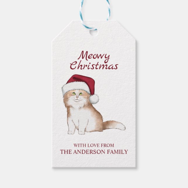 Étiquettes-cadeau Joli Noël Kitten (Devant)