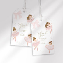 Joli nœud rose Ballerine Anniversaire Merci Cadeau