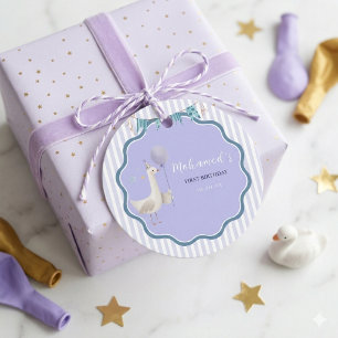 Étiquettes Cadeau Joli Petit Fou Rire Garçon 1er Anniversaire Person