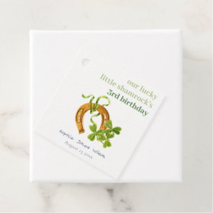 Étiquettes Cadeau Joli Shamrock  St Patrick's Day Anniversaire de en
