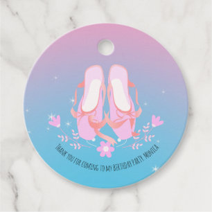 Étiquettes Cadeau Jolie Ballerina fille fête d'anniversaire
