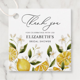 Étiquettes Cadeau Jolie Citron Mariage Citron