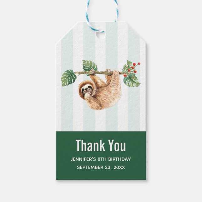 Étiquettes-cadeau Jolie fentes accrochées à l'envers du Merci (Devant)