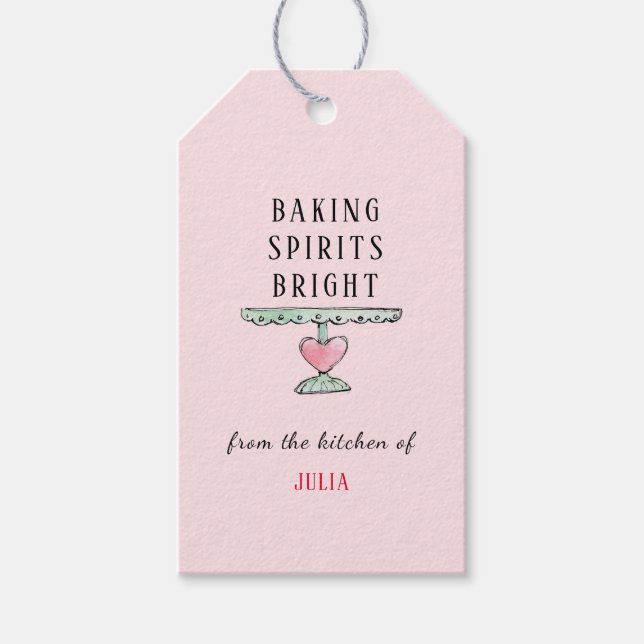 Étiquettes-cadeau Jolie fête 'Baking Sprits Bright' Rose  (Devant)