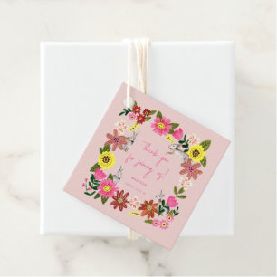 Étiquettes Cadeau Jolie Lapin Lapin Fille Baby shower Invitation
